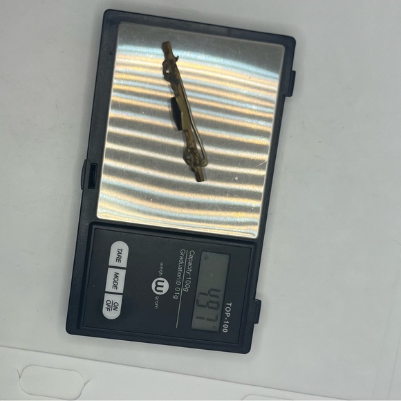 Victorian gold tone purple glass stone vintage bar brooch pin c clasp antique - Picture 13 of 15